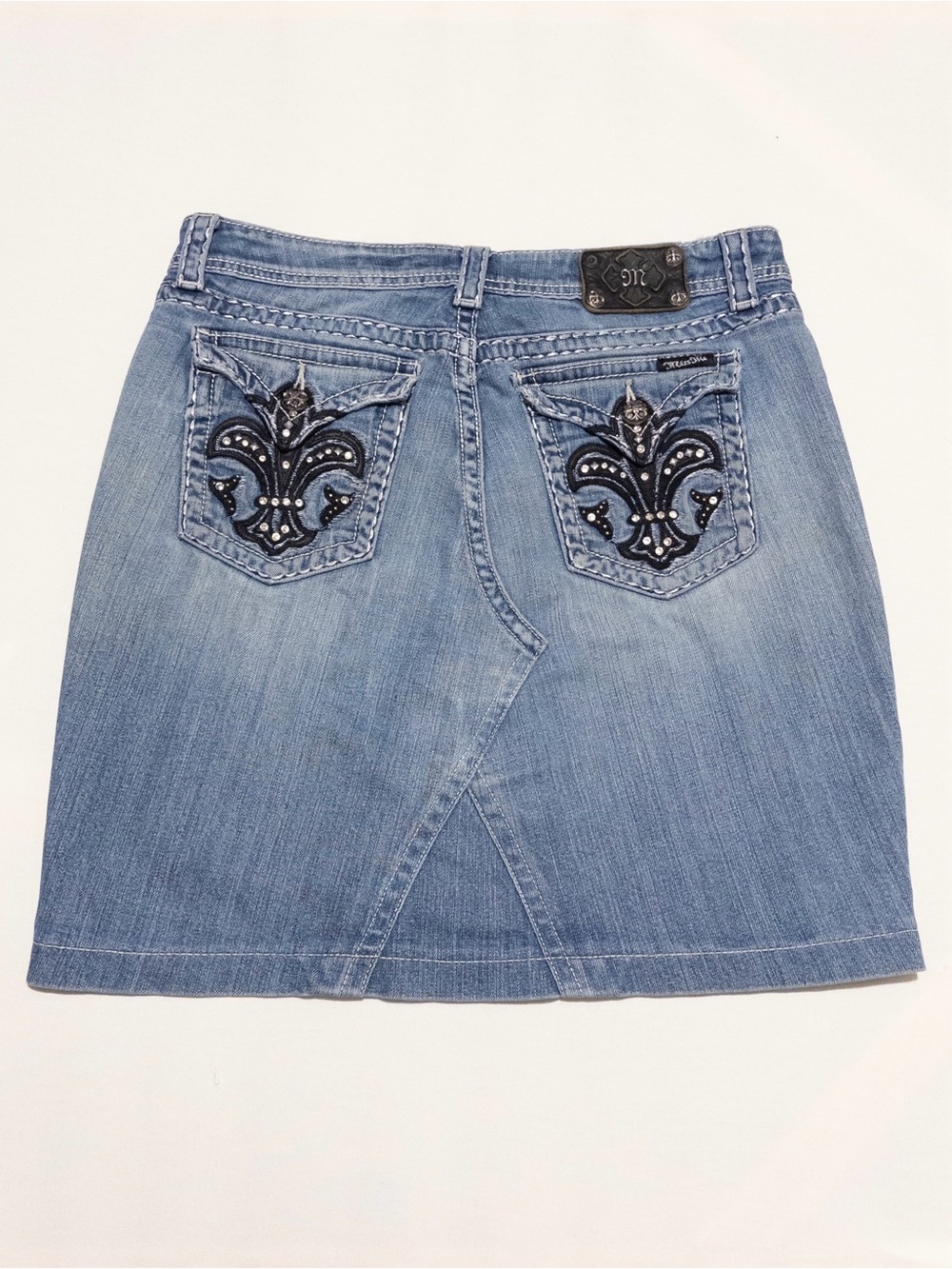 Miss Me Light Blue Denim Mini Skirt